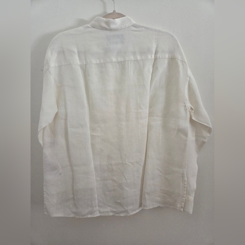 Reformation White Long Sleeve Button Down Shirt - Picture 3 of 5